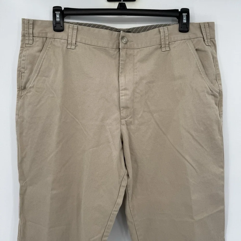 Cabela's Chino Pants Mens 40 x 32 Khaki Tan Cotton Canvas Outdoor Workwear - Picture 2 of 9